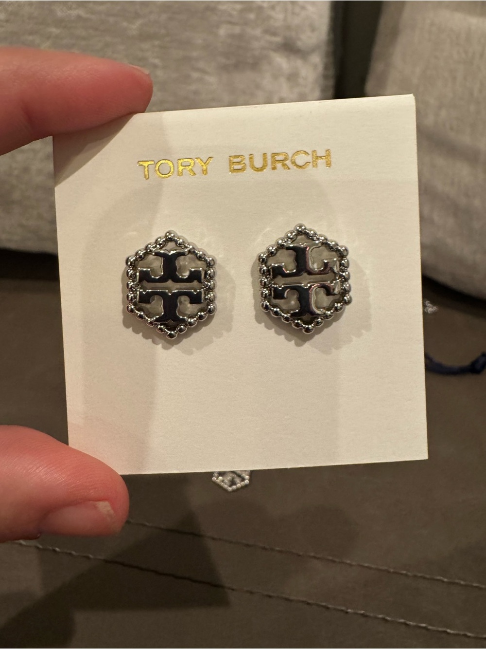 Tory Burch Silver Tone Necklace, Earring and Bracelet Set - Picture 2 of 8